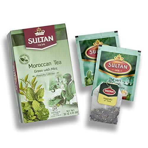 SULTAN TEA Marokkanischer Grüntee mit Minz Kräutertees (Packung mit 4-80 Teebeuteln) – Bild 4
