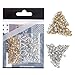 Premium Quality Set of 250 5mm Gold And Silver Triangle Metal Studs Manicure Nail Art Decorations By VAGA