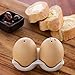 Egg Shaped Salt and Pepper Shakers by Almara Range - Novelty Gloss Ceramic Shaker Set - Salt and Pepper Holders For Table, Baking, and Cooking - Cute, Fun Farmhouse Themed Kitchen Accessory and Gift