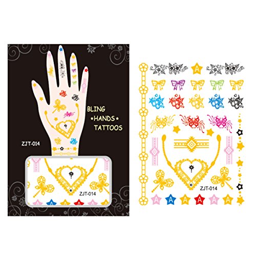 AllyDrew Metallic Body Art Hand Tattoos, Loving You