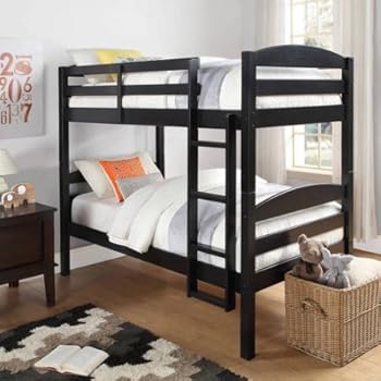 Better Homes and Gardens Converts to 2 stand-alone Twin Over Twin Wood Bunk Bed (Bed Only) in Black