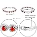 EVER FAITH Red Ruby CZ July Birthstone Gorgeous Heart-Shaped Roman Tennis Bracelet for Women, Prom