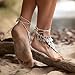 yueton Pack of 2 Vintage Bohemian Gypsy Coin Tassel Beach Anklet Chain Tribal Ethnic Retro Coin Bracelet