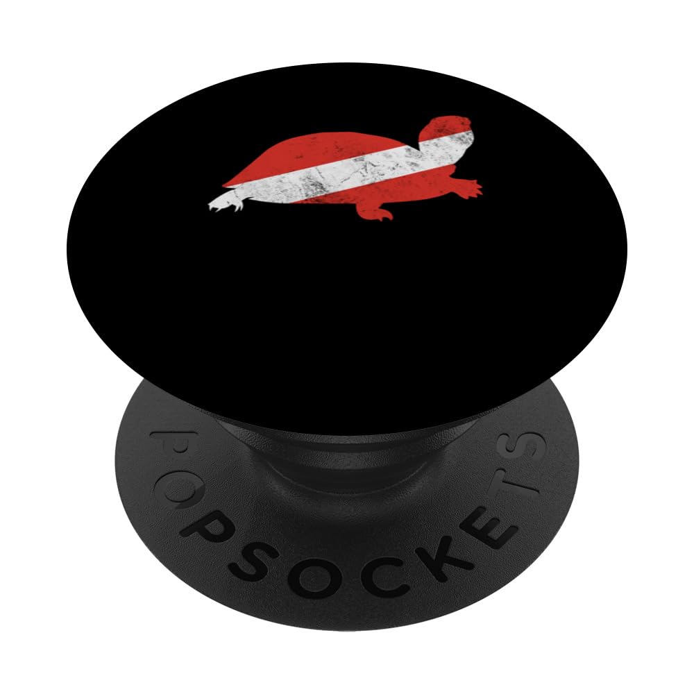 Sea Turtle Dive Flag Scuba Diving Lovers PopSockets Swappable PopGrip