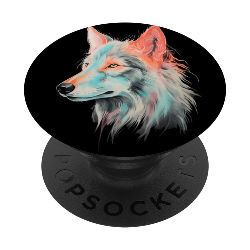 Wolf Watercolor Arts Wolf Head Wolves Animal PopSockets Swappable PopGrip