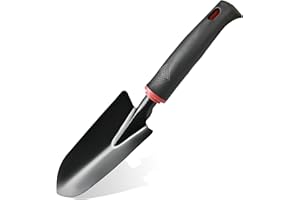 HMDZMR Garden Hand Trowel Small Garden Shovel, Hand Shovel with Soft Rubberized Non-Slip Ergonomic Handle, Garden Tools for Gardening Digging Planting Transplanting Weeding (Narrow)