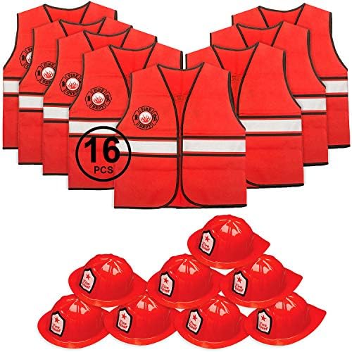 Tigerdoe Fireman Party Hats Firefighter Hats And Vests Fireman