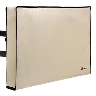 Outdoor TV Cover 40, 42, 43 inch - Universal Weatherproof Protector for Flat Screen TVs - Fits Most TV Mounts and Stands - Beige
