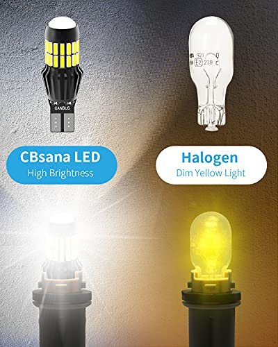 CBsana 921 922 579 912 LED Bulbs CANBUS Error Free T15 LED Back Up Light Bulbs 906 904 902 W16W Reverse Tail Lights 6000K Xenon White (Upgraded, Pack of 2)