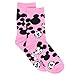 Mickey Mouse Womens 2 pack Socks (9-11 (Shoe: 4-10), Crew Pink/Grey)