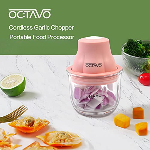 Electric Mini Garlic Chopper, OCTAVO 45W Food Processor Portable