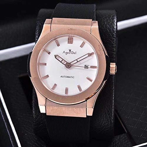 PLKNVT Men Automatic Mechanical Watch Sapphire Stainless Steel Watches Silver Black Rubber Rose Gold Blue Watches Grey