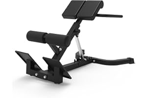 Dual Adjustable Roman Chair - 330 Lbs Capacity, Collapsible Back Extension Bench for Core & Glutes, Anti-Slip Base, Adjustabl