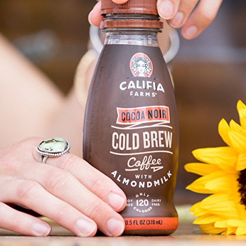 Califia Farms Cold Brew Coffee with Almondmilk, Dairy Free, Plant Milk, Vegan, Non-GMO, Cocoa Noir, 10.5 Oz (Pack of 12)