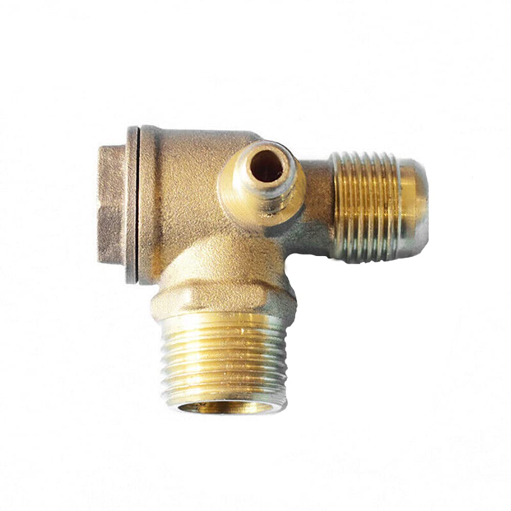 BE-TOOL 3 Way Air Compressor Check Valve for Direct Air Compressor (Male, 3/8" x 14mm x 1/8" x 1/8")