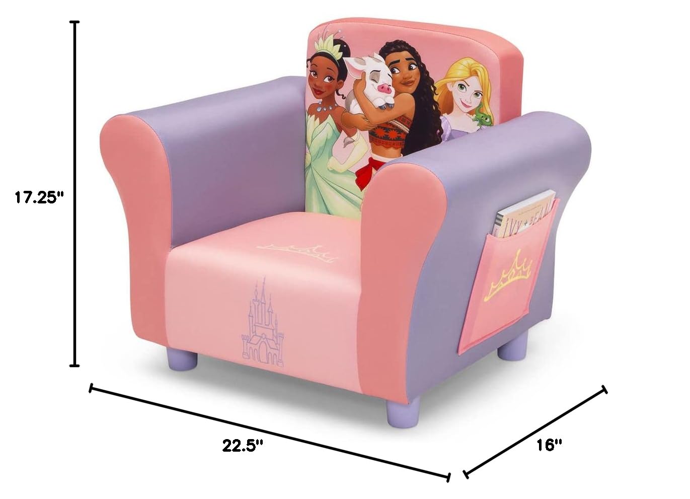 Delta Children Upholstered Chair, Disney Princess