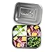 LunchBots Medium Quad Snack Container - Divided Stainless Steel Food Container - Four Sections for Finger Foods On the Go - Eco-Friendly, Dishwasher Safe - Stainless Lid - Stainless Steel