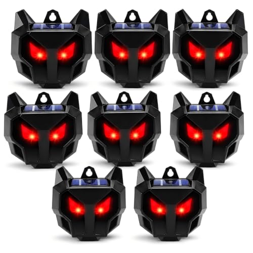 Solar Nocturnal Animal Repeller Outdoor with Predator Eyes Auto Activate Predator Deterrent