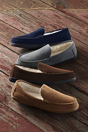 Lands' End Men's Suede Leather Moccasin Slippers Indoor and Outdoor Shoes - Thumbnail 4