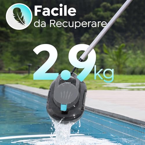 S1PRO (Versione 2026) Robot Piscina Senza Fili, 120 Min di Pulizia, Doppio Motore Aspiratore Piscina, Ricarica 2,5 Ore, per Piscine a Fondo Piatto fino a 100 m², Grigio