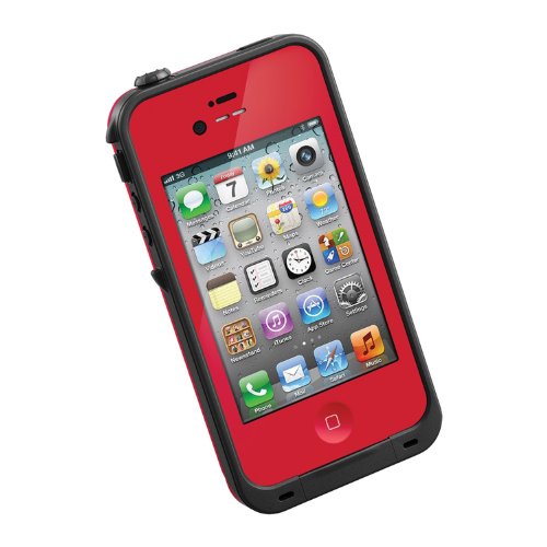 New Waterproof Shockproof Dirtproof Snowproof Protection Case Cover for Apple Iphone 4 4S Red