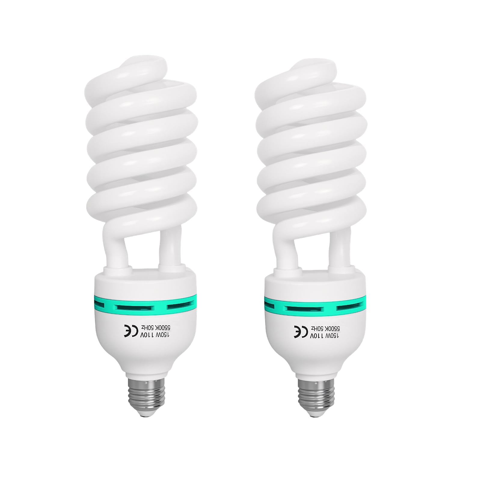 Photo 1 of **Only one** Gimaibugraff 2 Pcs 150W CFL Light Blubs 5500K Daylight Softbox Light Bulb,CFL Roas Spiral Photography Light Bulbs in E27 Socket for Softbox Lighting Kit