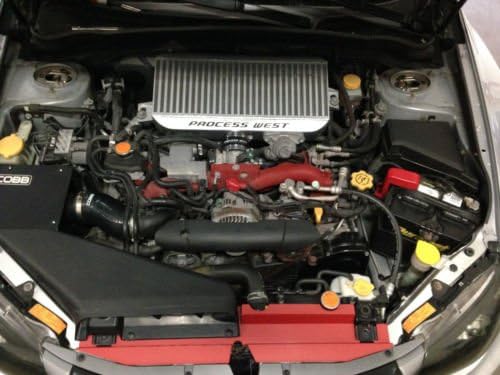 Custom Radiator shroud will fit SUBARU WRX STI impreza matte RED texture 08 09 10 11 12 13