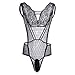 YiZYiF Men's See-Through Bodysuits Underwear One Piece Xdress Lingerie Nightwear Black Medium