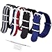 Ritche Christmas Gift 18mm Nylon Strap Nylon Watch Band Compatible with Seiko 5 Watch for Men Women (4 Packs), White Elephant Gifts, Stocking Stuffers for Men