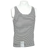 Genuine Russian Marines Sleeveless TELNYASHKA - Black Striped Tank Top Vest