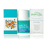 10% Glycolic Acid Moisturizer With 20% Vitamin C, Hyaluronic Acid, Matrixyl 3000, Alpha Lipoic Acid, & CoQ10 - Wrinkles, Exfoliates, Shrinks Pores, Controls Oily Skin & Acne- Phytosil 1.7 OZ