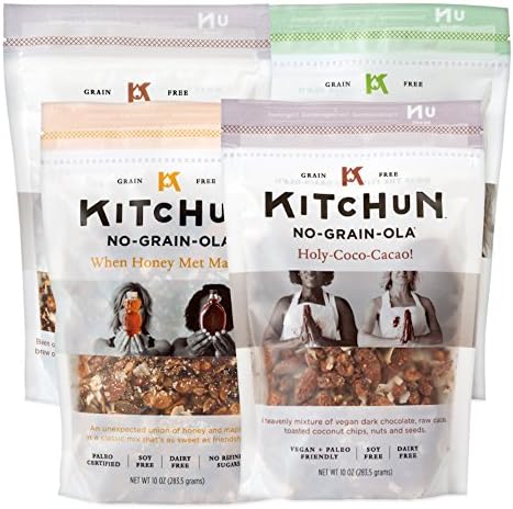 KITCHUN No-Grain-Ola, Variety Pack, 10 Ounce (Pack of 4)