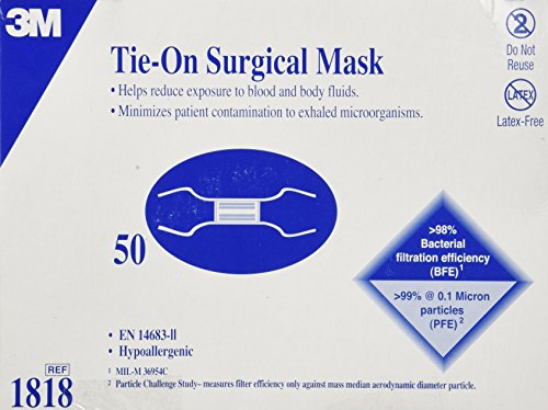 UPC 760921936511, 3M Tie-On Surgical Mask, Blue, 50 Count