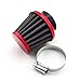 TC-Motor 38mm Red Filter For 50cc 90cc 110cc 125cc Pit Pro Dirt Bike ATV Quad & GY6 50cc QMB139 Engine Moped Scooter