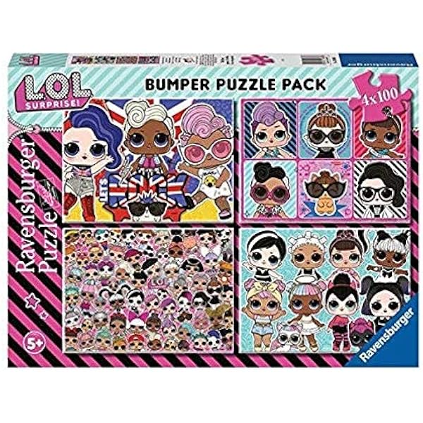 Ravensburger - Puzzle L.O.L., pack de 4 x 100 piezas (12880): Amazon.es: Juguetes y juegos