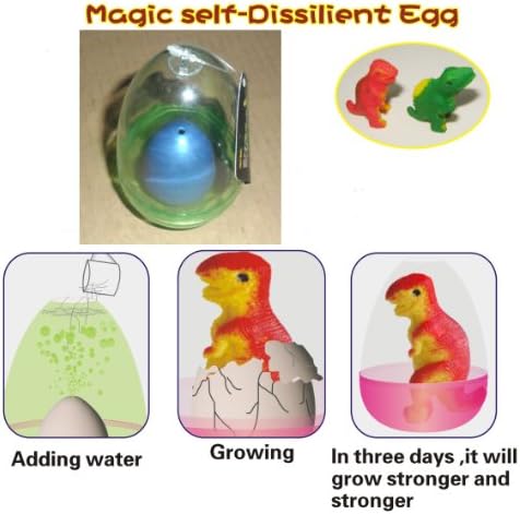 Magic self-Dissilient Dinosaur Egg (1). Color: Blue, with Hatchery Dome Kit Ready to Hatch a New Born Baby Dinosaur.