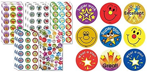 Sticker Solutions Praise Words Reward Stickers (Pack of 270) &Solutions Stars and Smiles Reward Stickers (Pack of 180)