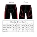 Cycling Shorts Men's 3D 8 Panel Gel Padded- Breathable,Lightweight,Outdoor Sports Bike Shorts Half Pants£¬Reflective Trademark Design-Night Safe Colour Cycling-Black And Red (XX-Large)