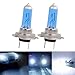 HOTSYSTEM H7 Super White Halogen Headlight Low High Beam Fog Driving DRL Daytime Running Lights Replacement Light Bulb 55W DC12V 5000K (2-pack)