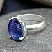 55Carat Genuine Blue Sapphire Silver Ring For Men 6 Carat Oval Birthstone Size 4,5,6,7,8,9,10,11,12,13