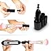 Herwiss Electric Makeup Brush Cleaner and Dryer Machine, Makeup Brush Cleaning Tool with 8 Rubber Holders, Automatic Spinner Cleaner, Cleans & Dries Makeup Brushes in Seconds