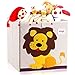 Vmotor Foldable Animal Canvas Storage Toy Box/Bin/Cube/Chest/Basket/Organizer For Kids, 13 inch(Lion)