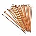YYaaloa Pack of 18 Sizes 36 set 13.8'' (36cm) Straight Bamboo Knitting Needles Set Kit, 2.0MM-10.0MM (36cm)
