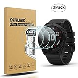 Suoman 3-Pack for Garmin Fenix 6X Tempered Glass Screen Protector for Garmin Fenix 6X/ 6X Pro/ 6X Pro Solar [2.5D 9H Hardness][Anti-Scratch] (Not Fit for Fenix 6/6S)