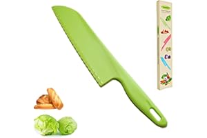 Jawbush Professional Salad Knife, 11" Serrated Lettuce Knife for Veggies, Fruit, Bread, Cake, Salad, Plastic Kitchen Nylon Kn