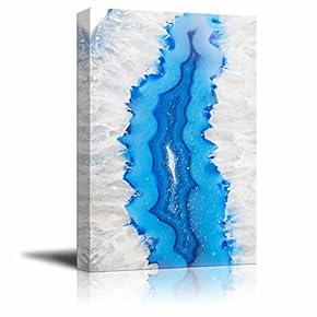 Canvas Wall Art - Abstract Agate Slice Pattern - Giclee Print Gallery Wrap Modern Home Art Ready to Hang - 12" x 18"