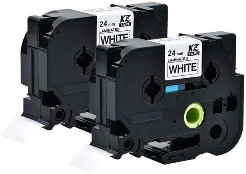 Pack of 2 Beto Replacment TZ251 TZe251 Black On White Tape Compatible with Brother P Touch Labeler