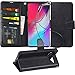 Arae Case Compatible for Samsung Galaxy S10 5G Edition, PU Leather Wallet case [Stand Feature] with Wrist Strap and [4-Slots] ID&Credit Cards Pockets [Not for S10] - Black