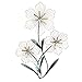 Stratton Home Decor Tri-Flower Wall Decor | Flower Wall Decor for Any Room l Hand-Painted Metal Wall Art with Silver and Green Finish | Easy to Hang Stylish Metal Wall Decor | 18.50” x 1.38” x 30.00”