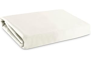 Kickoff Home Genuine 100% Organic Bamboo Viscose Flat Sheet Only Extra Wide, Twin-XL Size, Cooling & Breathable, Double Stitching Bedding Sheet (Twin-XL, Buttercream)